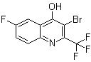 3-Bromo-6-fluoro-2-(trifluoromethyl)-4-quinolinol molecular structure (CAS 1072944-66-1)