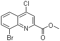 结构式 CAS# 1072944-68-3, 8-溴-4-氯喹啉-2-甲酸甲酯