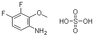 3,4-二氟-2-甲氧基苯胺硫酸盐分子结构 (CAS 1072945-56-2)