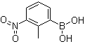 (2-甲基-3-硝基苯基)硼酸分子结构 (CAS 1072945-60-8)