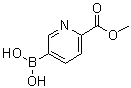 6-(甲氧羰基)吡啶-3-基硼酸分子结构 (CAS 1072945-86-8)