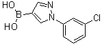 [1-(3-Chlorophenyl)-1H-pyrazol-4-yl]boronic acid molecular structure (CAS 1072945-88-0)
