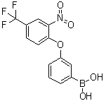 [3-[2-硝基-4-(三氟甲基)苯氧基]苯基]硼酸分子结构 (CAS 1072945-94-8)