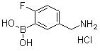 5-(Aminomethyl)-2-fluorophenylboronic acid hydrochloride molecular structure (CAS 1072946-46-3)
