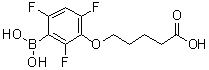 (3-硼酸基-2,4,6-三氟苯氧基)戊酸分子结构 (CAS 1072946-61-2)