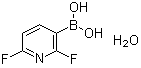 (2,6-二氟-3-吡啶基)硼酸水合物分子结构 (CAS 1072952-27-2)