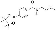 N-(2-甲氧基乙基)-4-(4,4,5,5-四甲基-1,3,2-二氧硼杂环戊烷-2-基)苯甲酰胺分子结构 (CAS 1073353-60-2)