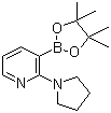 2-(吡咯烷-1-基)吡啶-3-硼酸频哪醇酯分子结构 (CAS 1073354-41-2)