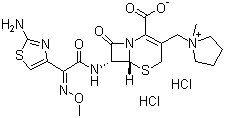 盐酸头孢吡肟分子结构 (CAS 107648-80-6)