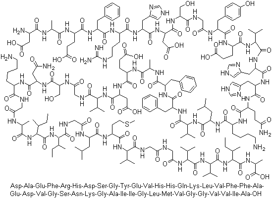 beta-淀粉样多肽-42分子结构 (CAS 107761-42-2)