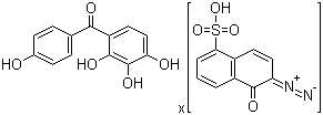 2,3,4,4'-四羟基二苯甲酮 1,2-二叠氮基萘醌-5-磺酸酯分子结构 (CAS 107761-81-9)
