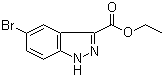 结构式 CAS# 1081-04-5, 5-溴-1H-吲唑-3-甲酸乙酯
