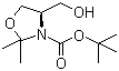 (R)-3-叔丁氧羰基-2,2-二甲基-4-羟甲基恶唑烷分子结构 (CAS 108149-63-9)