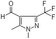1,5-二甲基-3-(三氟甲基)-1H-吡唑-4-甲醛分子结构 (CAS 1082065-80-2)