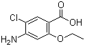 4-氨基-5-氯-2-乙氧基苯甲酸分子结构 (CAS 108282-38-8)