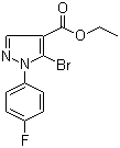 5-溴-1-(4-氟苯基)-1H-吡唑-4-羧酸乙酯分子结构 (CAS 1082828-31-6)