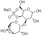 3-O-(3,6-脱水-alpha-D-吡喃半乳糖基)-D-吡喃半乳糖 4-(硫酸氢酯)单钠盐分子结构 (CAS 108321-76-2)