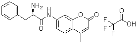 (S)-alpha-氨基-N-(4-甲基-2-氧代-2H-1-苯并吡喃-7-基)苯丙酰胺单(三氟乙酸)盐分子结构 (CAS 108321-84-2)