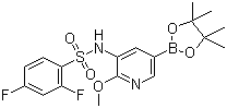2,4-Difluoro-N-[2-(methyloxy)-5-(4,4,5,5-tetramethyl-1,3,2-dioxaborolan-2-yl)-3-pyridinyl]benzenesulfonamide molecular structure (CAS 1083326-73-1)