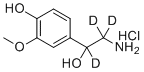 结构式 CAS# 1085333-97-6, 外消旋异丙肾上腺素-d3盐酸盐