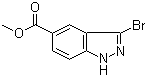 Methyl 3-bromo-1H-indazole-5-carboxylate molecular structure (CAS 1086391-06-1)