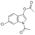 1-乙酰基-6-氯-1H-吲哚-3-基乙酸酯分子结构 (CAS 108761-33-7)