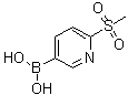 [6-(Methylsulfonyl)-3-pyridinyl]boronic acid molecular structure (CAS 1088496-41-6)