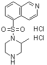 1-(5-异喹啉基磺酰基)-2-甲基哌嗪二盐酸盐分子结构 (CAS 108930-17-2)