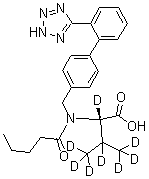 八氘代缬沙坦分子结构 (CAS 1089736-72-0)