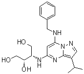 (2S,3S)-3-[[3-(1-Methylethyl)-7-[(phenylmethyl)amino]pyrazolo[1,5-a]pyrimidin-5-yl]amino]-1,2,4-butanetriol molecular structure (CAS 1092443-55-4)