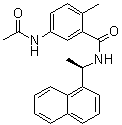 5-(Acetylamino)-2-methyl-N-[(1R)-1-(1-naphthalenyl)ethyl]benzamide molecular structure (CAS 1093070-14-4)