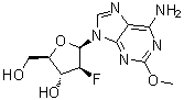 9-(2-Deoxy-2-fluoro-beta-D-arabinofuranosyl)-2-methoxy-9H-purin-6-amine molecular structure (CAS 1093278-52-4)