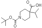 1-(tert-Butoxycarbonyl)-4-isopropylpiperidine-4-carboxylic acid molecular structure (CAS 1093396-57-6)