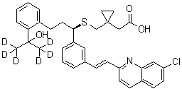 孟鲁司特-d<sub>6</sub>分子结构 (CAS 1093746-29-2)