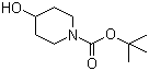 N-Boc-4-羟基哌啶分子结构 (CAS 109384-19-2)