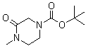 4-甲基-3-氧代-1-哌嗪羧酸叔丁酯分子结构 (CAS 109384-26-1)