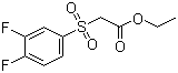 2-[(3,4-二氟苯基)磺酰基]乙酸乙酯分子结构 (CAS 1094476-62-6)