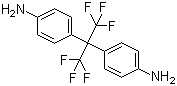 2,2-双(4-氨基苯基)六氟丙烷分子结构 (CAS 1095-78-9)