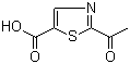 2-乙酰基噻唑-5-羧酸分子结构 (CAS 1095824-76-2)