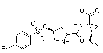 (1R,2S)-1-[[[(2S,4S)-4-[[(4-Bromophenyl)sulfonyl]oxy]-2-pyrrolidinyl]carbonyl]amino]-2-ethenyl-cyclopropanecarboxylic acid methyl ester molecular structure (CAS 1098339-43-5)