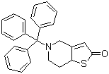 5,6,7,7a-四氢-5-(三苯甲基)噻吩并[3,2-c]吡啶酮分子结构 (CAS 109904-26-9)