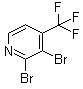 2,3-二溴-4-(三氟甲基)吡啶分子结构 (CAS 1099598-01-2)