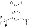6-(Trifluoromethyl)-1H-indole-4-carboxaldehyde molecular structure (CAS 1100215-61-9)