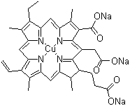 叶绿素铜钠盐分子结构 (CAS 11006-34-1)