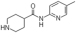 N-(5-甲基吡啶-2-基)哌啶-4-甲酰胺分子结构 (CAS 110105-97-0)