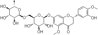 structure of CAS# 11013-97-1, Methyl hesperidin;(2S)-2-(3,4-dimethoxyphenyl)-5-hydroxy-7-[(2S,3R,4S,5S,6R)-3,4,5-trihydroxy-6-[[(2R,3R,4R,5R,6S)-3,4,5-trihydroxy-6-methyloxan-2-yl]oxymethyl]oxan-2-yl]oxy-2,3-dihydrochromen-4-one