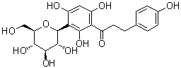 结构式 CAS# 11023-94-2, 1-(3-beta-D-吡喃葡萄糖基-2,4,6-三羟基苯基)-3-(4-羟基苯基)-1-丙酮