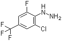 2-Chloro-6-fluoro-4-(trifluoromethyl)phenylhydrazine molecular structure (CAS 110499-66-6)