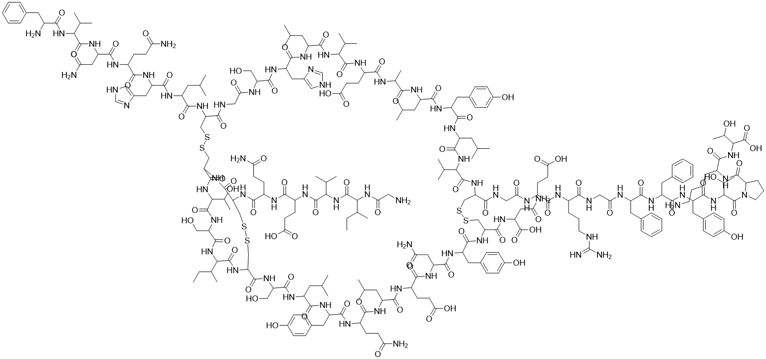 人胰岛素分子结构 (CAS 11061-68-0)