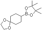 structure of CAS# 1106871-37-7, 1,4-Dioxaspiro[4.5]decane-8-boronic acid pinacol ester;8-(4,4,5,5-Tetramethyl-1,3,2-dioxaborolan-2-yl)-1,4-dioxaspiro[4.5]decane